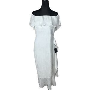 Lulu's White Off-Shoulder Midi Dress